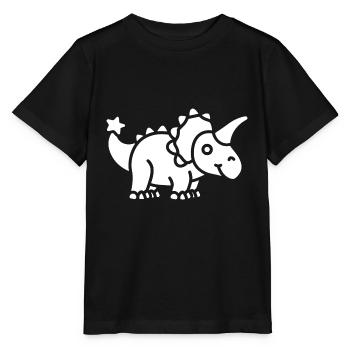 Triceratops - Stanley/Stella Kinder T-Shirt MINI CREATOR  - Schwarz - Vorne - Mikhail (115cm)