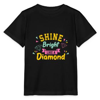 Diamant - Stanley/Stella Kinder T-Shirt MINI CREATOR  - Schwarz - Vorne - Mikhail (115cm)