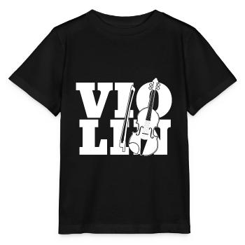 Violon violon violon joueur police - T-shirt bio MINI CREATOR Stanley/Stella Enfant - noir - Devant - Mikhail (115cm)