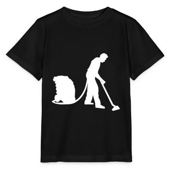 Hausmann der gerne Staubsaugen tut Staubsauger - Stanley/Stella Kinder T-Shirt MINI CREATOR  - Schwarz - Vorne - Mikhail (115cm)