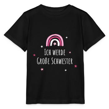 Große Schwester 2022 / Ich werde große Schwester - Stanley/Stella Kinder T-Shirt MINI CREATOR  - Schwarz - Vorne - Mikhail (115cm)