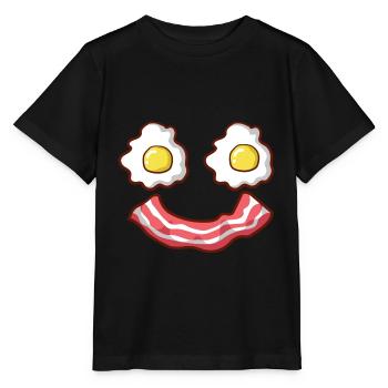 Petit-déjeuner Oeufs Bacon Cadeau - T-shirt bio MINI CREATOR Stanley/Stella Enfant - noir - Devant - Mikhail (115cm)