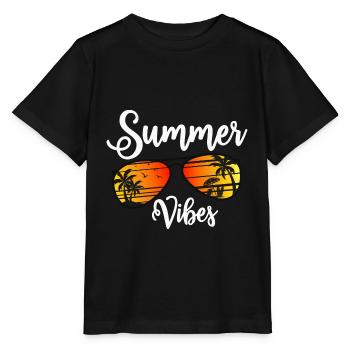Ambiance estivale - T-shirt bio MINI CREATOR Stanley/Stella Enfant - noir - Devant - Mikhail (115cm)