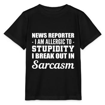 Allergique à la stupidité. Personne sarcastique Ges - T-shirt bio MINI CREATOR Stanley/Stella Enfant - noir - Devant - Mikhail (115cm)