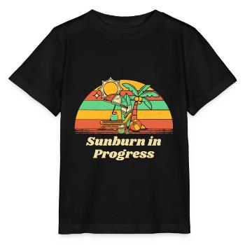Sunburn in Progress Sunbathing Beach Tanning - Stanley/Stella MINI CREATOR Kids’ T-Shirt - black - Front - Mikhail (115cm)