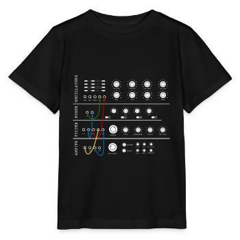 Synthétiseur modulaire Producteur de musique analogique - T-shirt bio MINI CREATOR Stanley/Stella Enfant - noir - Devant - Mikhail (115cm)
