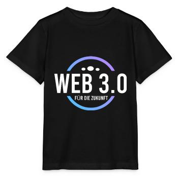 Web 3.0 für die Zukunft - Stanley/Stella Kinder T-Shirt MINI CREATOR  - Schwarz - Vorne - Mikhail (115cm)