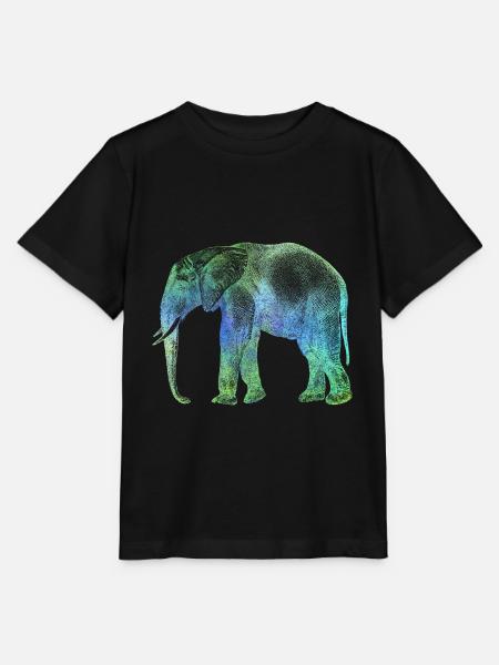 Elefant Afrika - Stanley/Stella Kinder T-Shirt MINI CREATOR - Schwarz