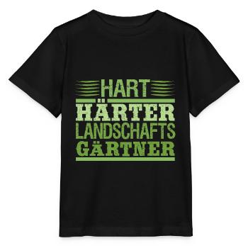 Hart Härter Landschaftsgärtner Gartenarbeit Spruch - Stanley/Stella Kinder T-Shirt MINI CREATOR  - Schwarz - Vorne - Mikhail (115cm)