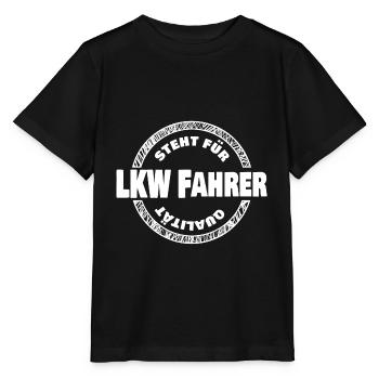 Qualität LKW Fahrer - Stanley/Stella Kinder T-Shirt MINI CREATOR  - Schwarz - Vorne - Mikhail (115cm)
