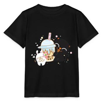 Kawaii Boba Bubble Drink Japan MilkTee Manga - Stanley/Stella MINI CREATOR Kids’ T-Shirt - black - Front - Mikhail (115cm)