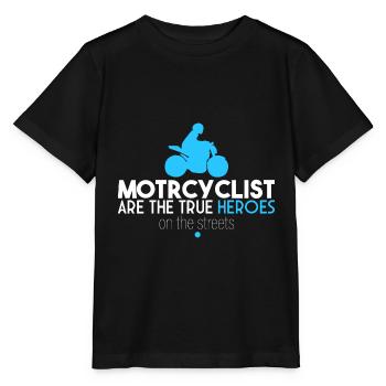 Les motocyclistes sont des héros - T-shirt bio MINI CREATOR Stanley/Stella Enfant - noir - Devant - Mikhail (115cm)