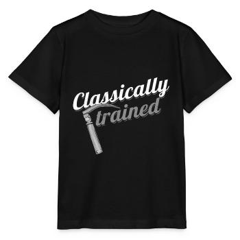 Classically Trained Laryngoscope Anesthetist - Stanley/Stella Kinder T-Shirt MINI CREATOR  - Schwarz - Vorne - Mikhail (115cm)