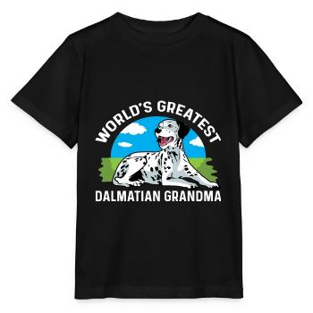 Le plus grand cadeau de grand-mère dalmate le plus doux de grand-mère - T-shirt bio MINI CREATOR Stanley/Stella Enfant - noir - Devant - Mikhail (115cm)