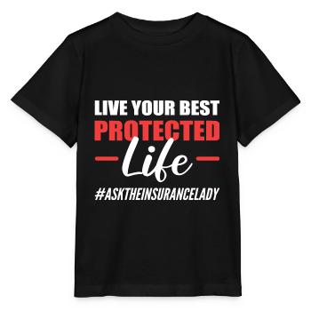 Protection of Life Sales Agent Gift - Stanley/Stella MINI CREATOR Kids’ T-Shirt - black - Front - Mikhail (115cm)