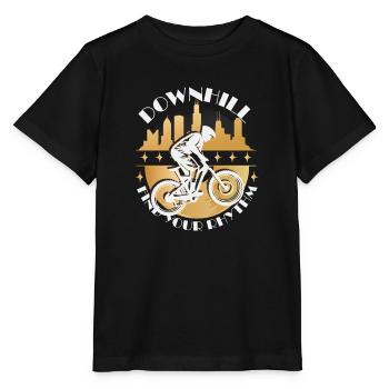 Rythme de descente - T-shirt bio MINI CREATOR Stanley/Stella Enfant - noir - Devant - Mikhail (115cm)