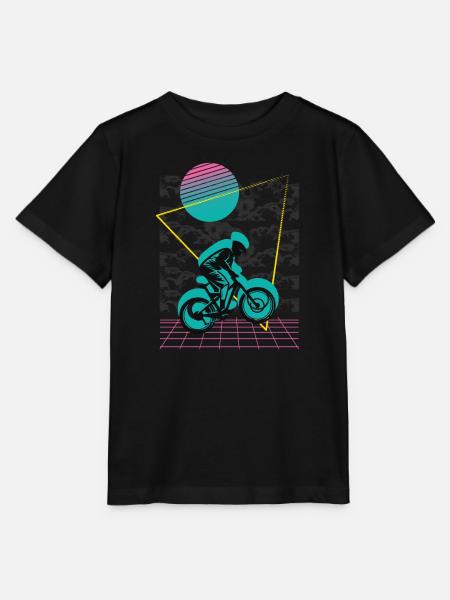 Vaporwave Downhill - Stanley/Stella Kinder T-Shirt MINI CREATOR - Schwarz