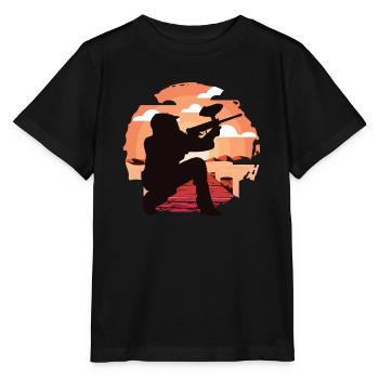 Joueur de Paintball Paintball - T-shirt bio MINI CREATOR Stanley/Stella Enfant - noir - Devant - Mikhail (115cm)