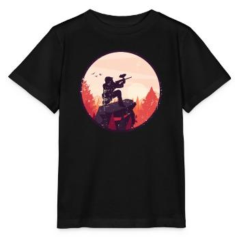 Joueur de Paintball Paintball - T-shirt bio MINI CREATOR Stanley/Stella Enfant - noir - Devant - Mikhail (115cm)