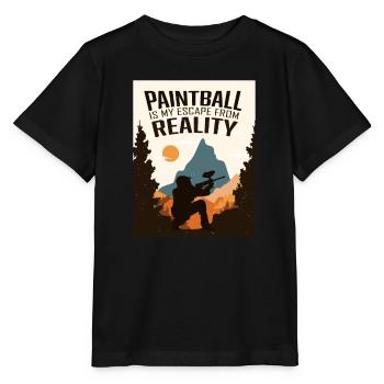 Paintball, joueur de paintball - T-shirt bio MINI CREATOR Stanley/Stella Enfant - noir - Devant - Mikhail (115cm)