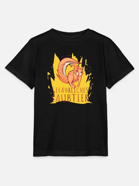 Gefährliches Laubtier Eichhörnchen - Stanley/Stella Kinder T-Shirt MINI CREATOR - Schwarz