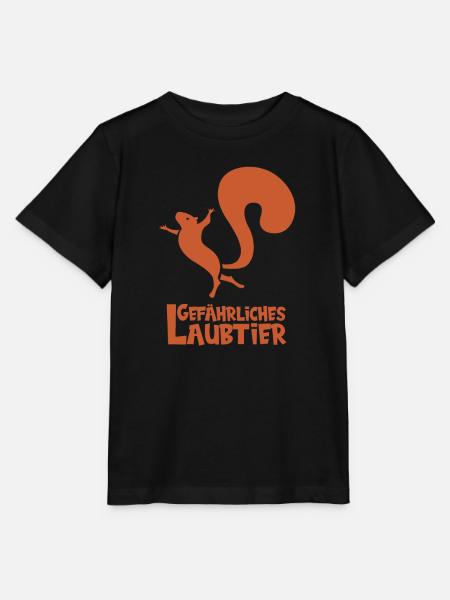 Gefährliches Laubtier Eichhörnchen - Stanley/Stella Kinder T-Shirt MINI CREATOR - Schwarz