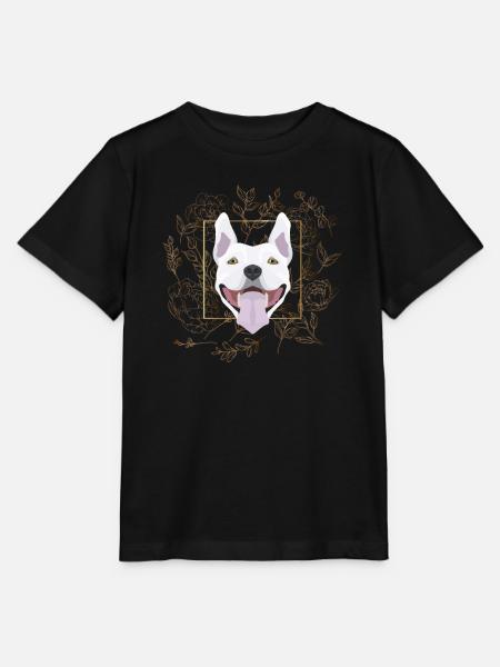 Goldener Hund Bullterrier - Stanley/Stella Kinder T-Shirt MINI CREATOR  - Schwarz