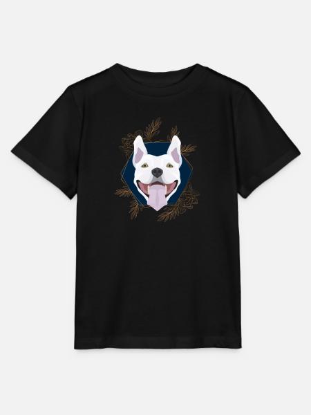 Goldener Hund Bullterrier - Stanley/Stella Kinder T-Shirt MINI CREATOR - Schwarz