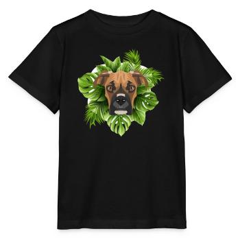 Boxeur tropical allemand - T-shirt bio MINI CREATOR Stanley/Stella Enfant - noir - Devant - Mikhail (115cm)