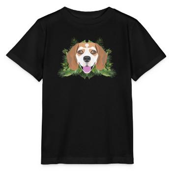 Tropical Beagle - T-shirt bio MINI CREATOR Stanley/Stella Enfant - noir - Devant - Mikhail (115cm)