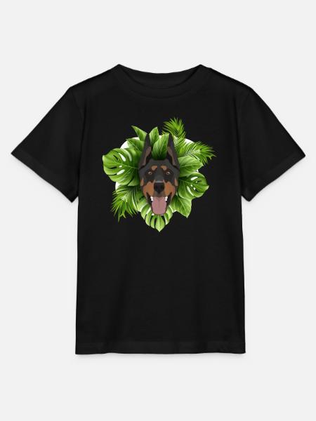 Tropical Dobermann - Stanley/Stella Kinder T-Shirt MINI CREATOR - Schwarz