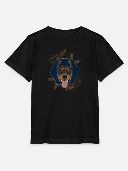 Goldener Hund Dobermann - Stanley/Stella Kinder T-Shirt MINI CREATOR  - Schwarz