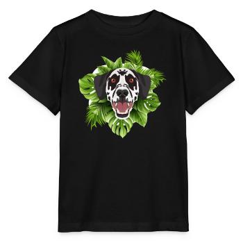 Dalmatiens tropicaux - T-shirt bio MINI CREATOR Stanley/Stella Enfant - noir - Devant - Mikhail (115cm)