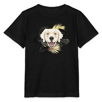 Goldener Hund Golden Retriever - Stanley/Stella Kinder T-Shirt MINI CREATOR  - Schwarz - Vorne - Mikhail (115cm)