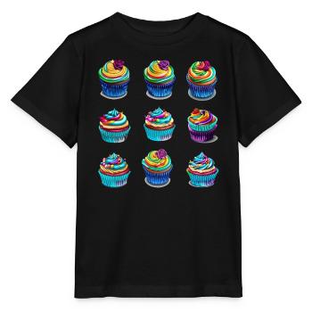Tartelettes muffins - T-shirt bio MINI CREATOR Stanley/Stella Enfant - noir - Devant - Mikhail (115cm)