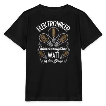 Watt, intelligente Elektroniker - Stanley/Stella Kinder T-Shirt MINI CREATOR  - Schwarz - Vorne - Mikhail (115cm)