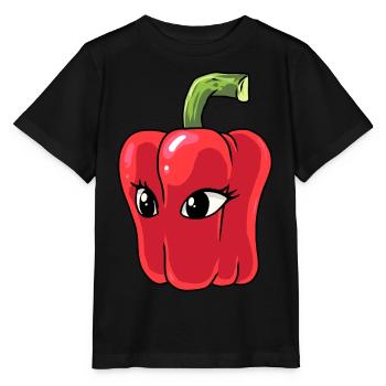 Poivrons Poivrons Légumes Végétarien Cuisinier Chefs - T-shirt bio MINI CREATOR Stanley/Stella Enfant - noir - Devant - Mikhail (115cm)
