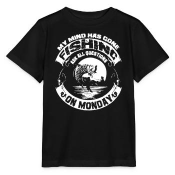 Fishing On Monday - Stanley/Stella MINI CREATOR Kids’ T-Shirt - black - Front - Mikhail (115cm)