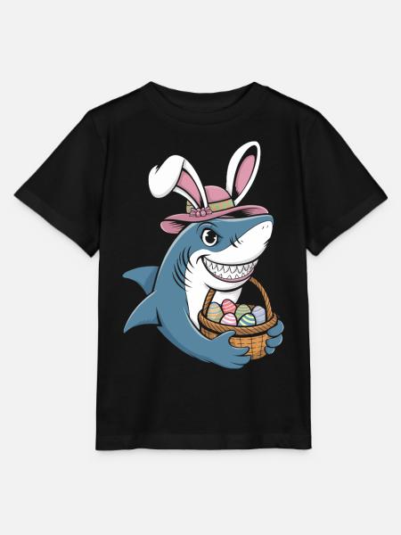 Cool Easter Shark - Stanley/Stella Kinder T-Shirt MINI CREATOR - Schwarz