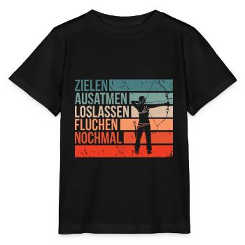 Bogenschützen Pfeil & Bogen Geschenk - Stanley/Stella Kinder T-Shirt MINI CREATOR  - Schwarz - Vorne - Mikhail (115cm)