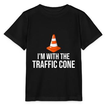 Traffic cone guide cone Traffic sign Hüterl - Stanley/Stella MINI CREATOR Kids’ T-Shirt - black - Front - Mikhail (115cm)
