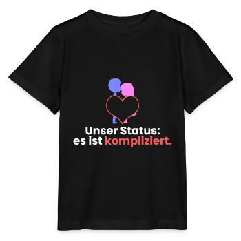 Unser Status: es ist kompliziert - Stanley/Stella Kinder T-Shirt MINI CREATOR  - Schwarz - Vorne - Mikhail (115cm)