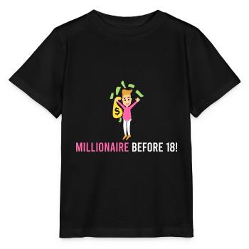 Millionär vor 18! - Stanley/Stella Kinder T-Shirt MINI CREATOR  - Schwarz - Vorne - Mikhail (115cm)