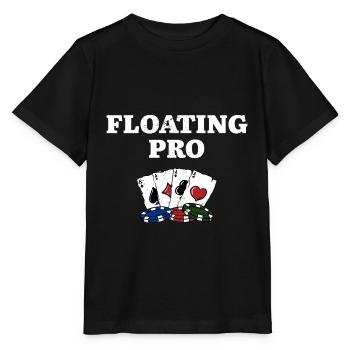 Floating Pro Poker Casino Poker Joueur de jeu - T-shirt bio MINI CREATOR Stanley/Stella Enfant - noir - Devant - Mikhail (115cm)
