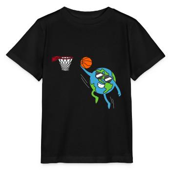 La Terre joue au basketball Jour de la Terre Jour de la Terre - T-shirt bio MINI CREATOR Stanley/Stella Enfant - noir - Devant - Mikhail (115cm)