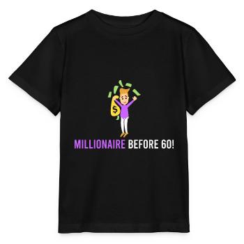 Millionär vor 60! - Stanley/Stella Kinder T-Shirt MINI CREATOR  - Schwarz - Vorne - Mikhail (115cm)