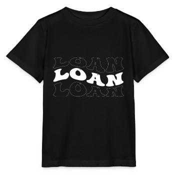 Lustiger Kredit Groovy 4 Männer Frauen Cool Loan Tie Dye - Stanley/Stella Kinder T-Shirt MINI CREATOR  - Schwarz - Vorne - Mikhail (115cm)