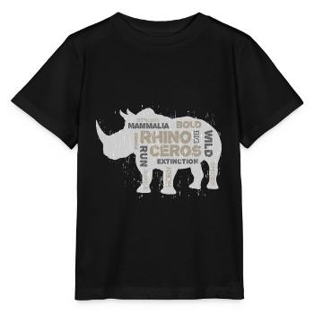 Speichern Sie das Nashorn - Stanley/Stella Kinder T-Shirt MINI CREATOR  - Schwarz - Vorne - Mikhail (115cm)