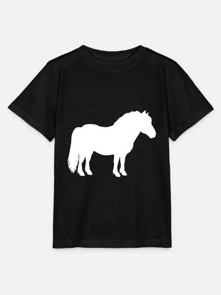 Shetty Shetland Pony Pferd Reiterin Damen Mädchen - Stanley/Stella Kinder T-Shirt MINI CREATOR - Schwarz