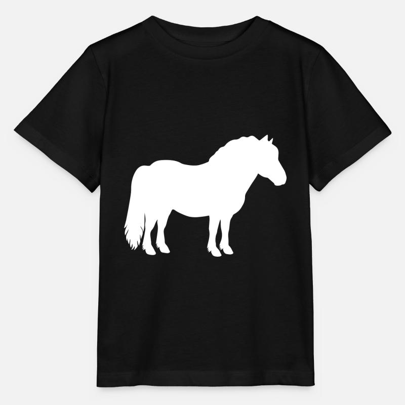 Shetty Shetland Pony Pferd Reiterin Damen Mädchen - Stanley/Stella Kinder T-Shirt MINI CREATOR - Schwarz